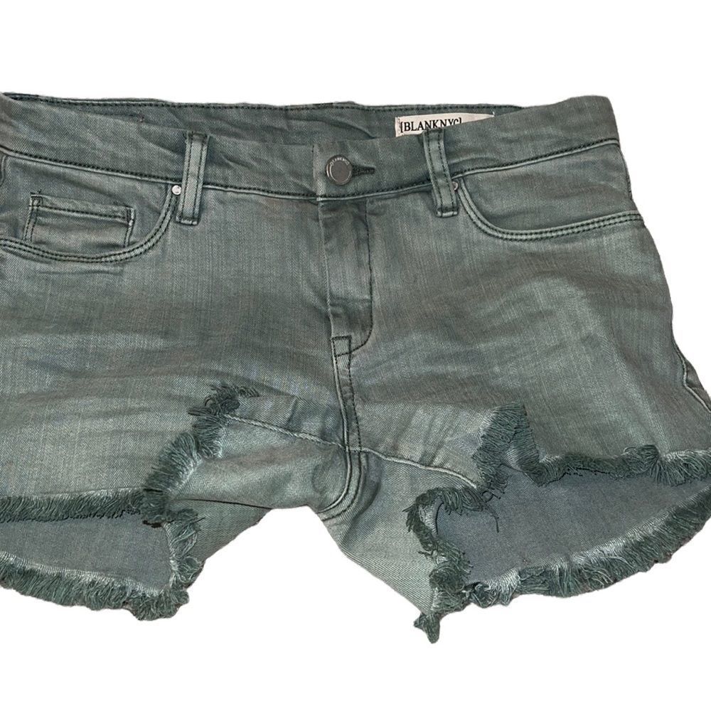 BLANK NYC Hiker Short light Green Denim Size 26